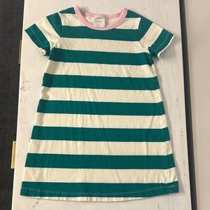 Hanna Andersson Striped Green and White Dress